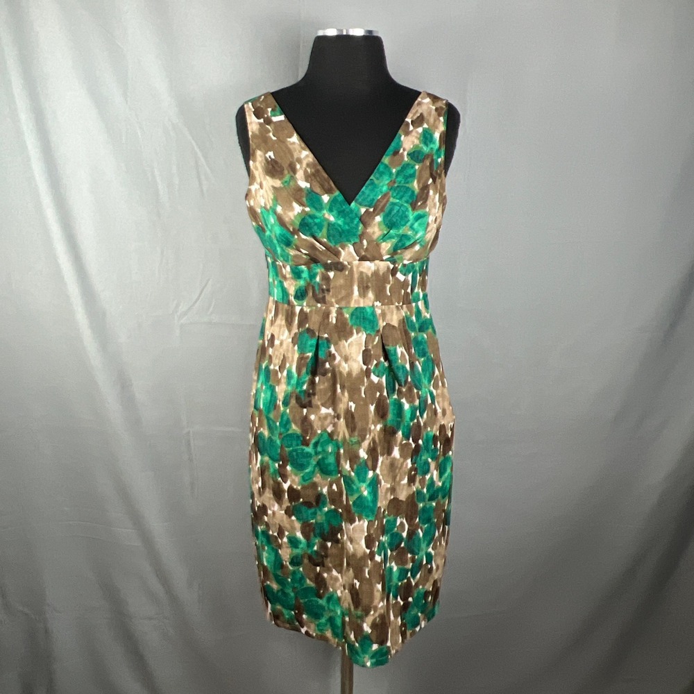 Axcess Liz Claiborne Sheath Dress Womens Small Multi Abstract Floral Minimalist - Picture 1 of 10